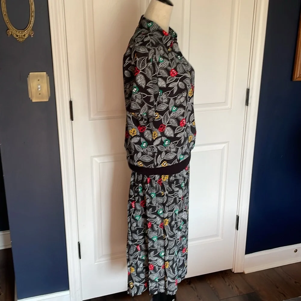 Vintage Alfred Dunner‎ Floral Matching Skirt & Top Set Size 12/14